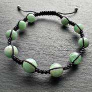 Men's bracelet Emerald natural on the pull
